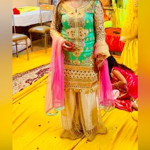 Formal palazzo 3 piece formal suit